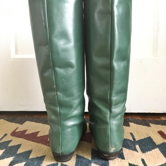 Vintage Marc Alpert Size 9 Green Riding Boots - Picture 3 of 7